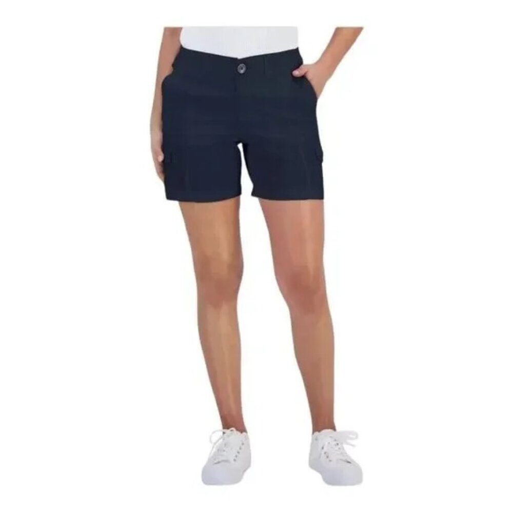 NWTS Style & Co Womens Cargo Shorts Mid Rise Industrial Blue Plus Size 20W(A-2)